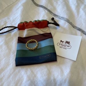 Coach Braided Gold Ring